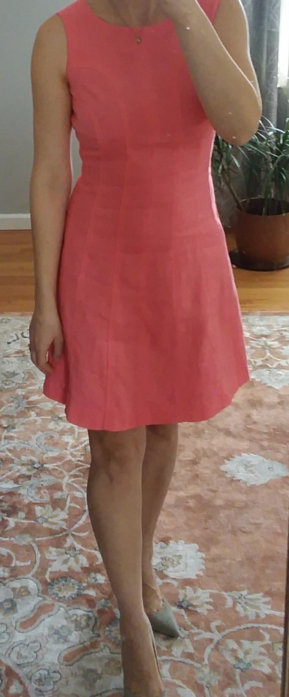 Anne Klein fit and flare sleeveless linen dress